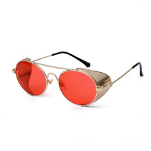 Vintage Luxury Steampunk Style Sunglasses Quality Handmade Side Shield Brand Design Sun Glasses Oculos De Sol